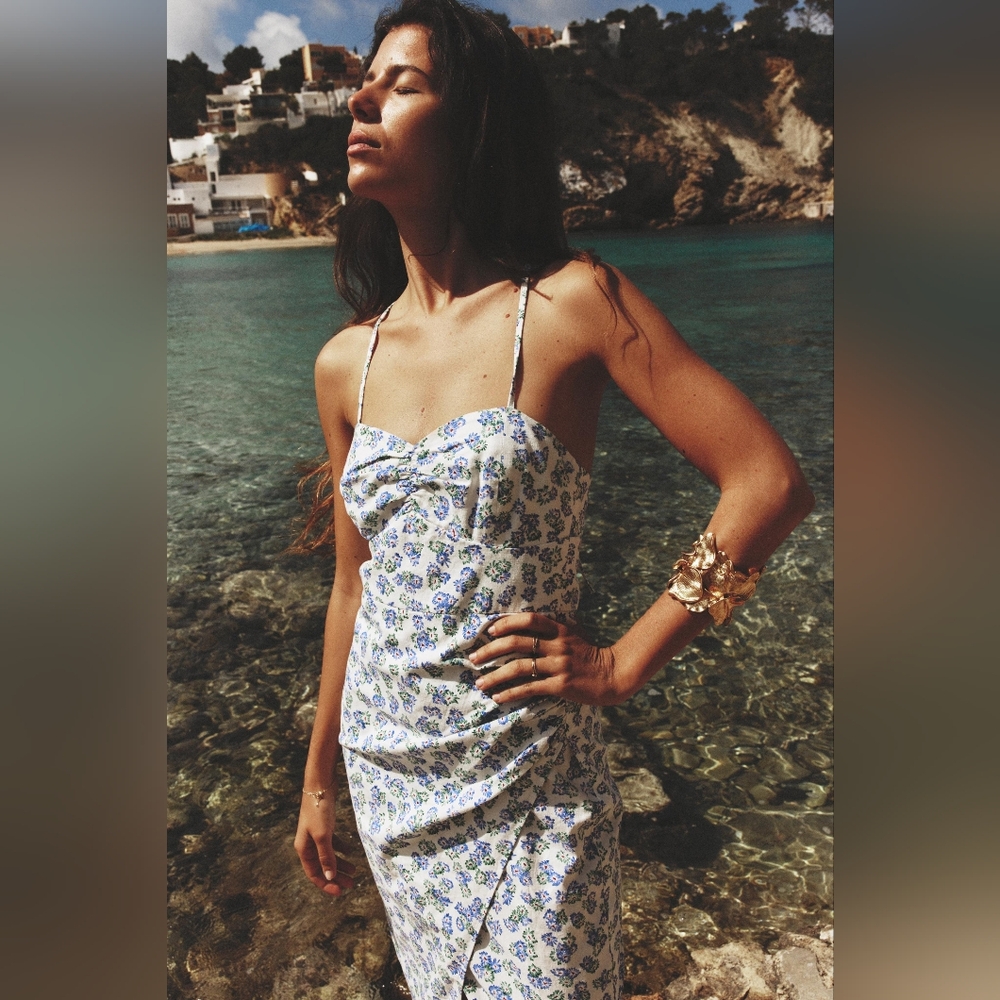 ZARA floral maxi dress
